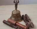 Tibetský zvon 9,5cm se 4 paličkami