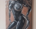 Obraz 40x50, akt, abstrakce 