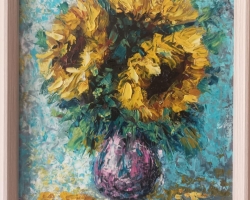 Obraz 30x40, SLUNEČNÍKY 