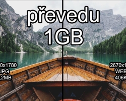 Zrychlete web převodem až 1GB obrázků do formátu WEBP