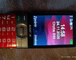 Prodám mob.TLAČÍTKOVÝ telefon ALIGATOR A900R senior,červený